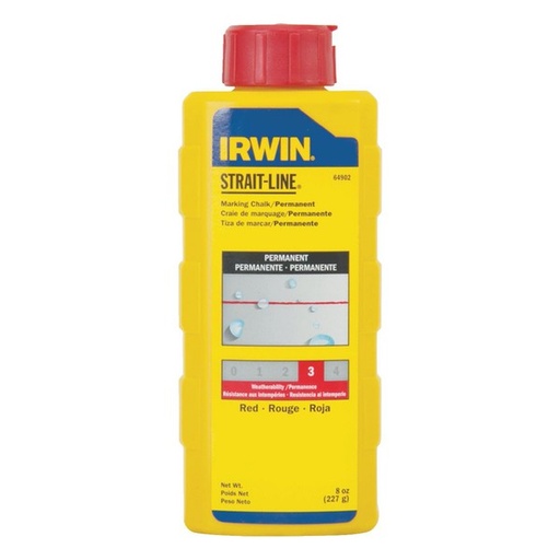 [09-64902] Krāsu pulveris IRWIN Straight Line sarkans 227 g