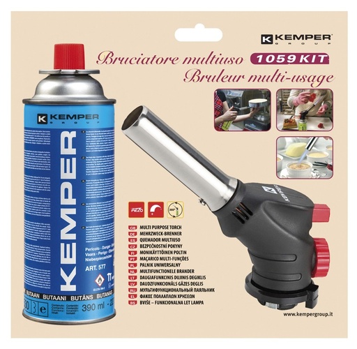 [10/2-1059KIT] KEMPER Daudzfunkcionālais degļu un gāzes komplekts