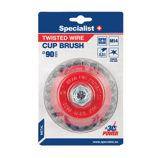 [251-1090] SPECIALIST+ traathari kauss 90 mm, M14, punutud