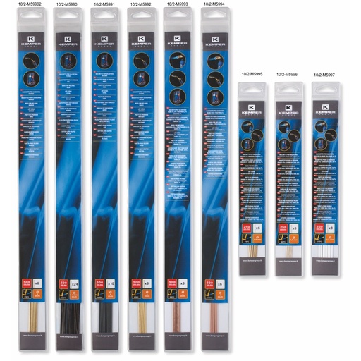 [10/2-M5995] Copper/silver rods 6pcs