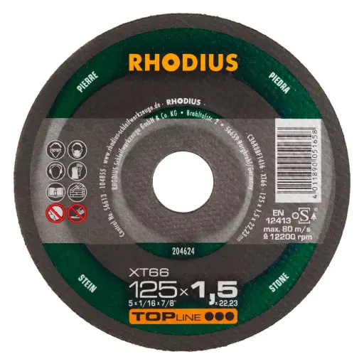[250-204624] Lõikeketas XT66, 125x1,5x22,23 mm, RHODIUS
