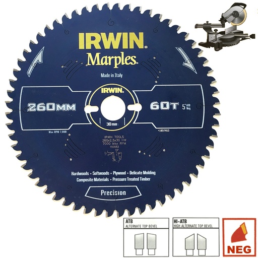 [11-7457] MARPLES Ripzāģis 250x30Px60T 2,5mm ATB/N M