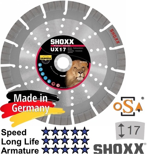 [11/1-310137] Dimanta disks SHOXX UX17 230x22.2x17mm.