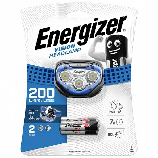 [44/4-0228] Galvos žibintuvėlis, 200lm, 3xAAA, VISION, ENERGIZER
