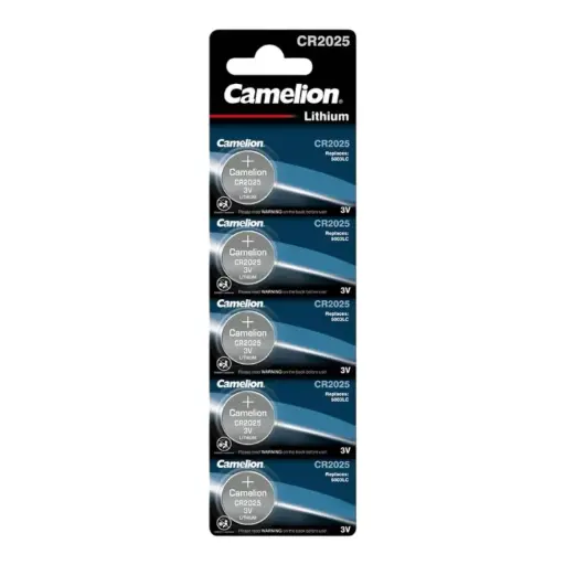 [44/3-CR20255] Mikro litija baterija CR2025, 3V, CAMELION, 5 gab