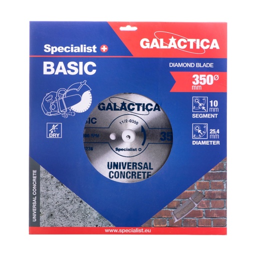 [11/2-0350] SPECIALIST+ teemantlõikeketas GALACTICA, 350x10x25,4 mm