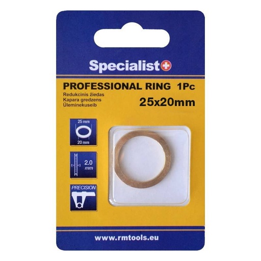 [11/2-2520V] SPECIALIST+ redukcijas gredzens, PRO, 25.4 x 20 x 2 mm
