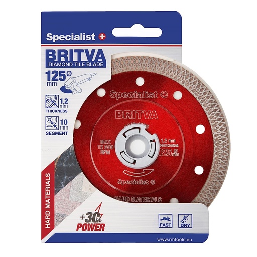 [11/2-4125] SPECIALIST+ teemantlõikeketas BRITVA, 125x1,2x22 mm