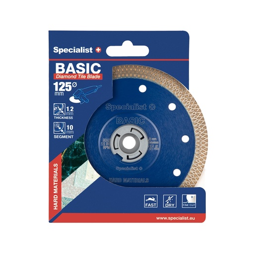 [11/2-4125B] SPECIALIST+ dimanta disks BRITVA, Basic 125 x 1.2 x 22 mm