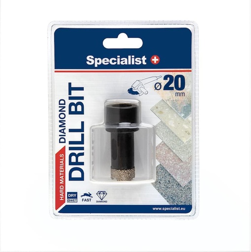 [11/2-9420] SPECIALIST+ deimantinis grąžtas D20 M14