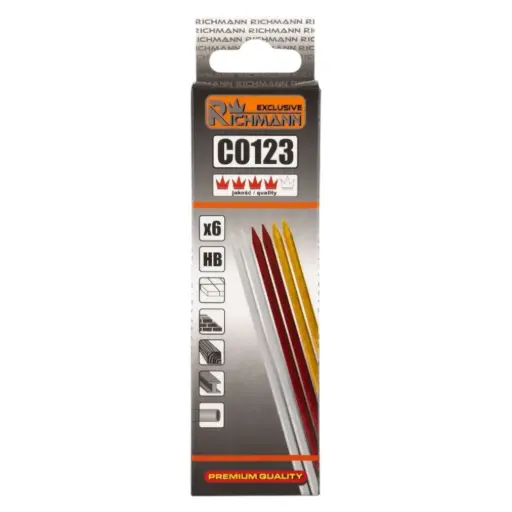 [42-C0123] Automatic pencil refills, coloured, 6 pcs, RICHMANN