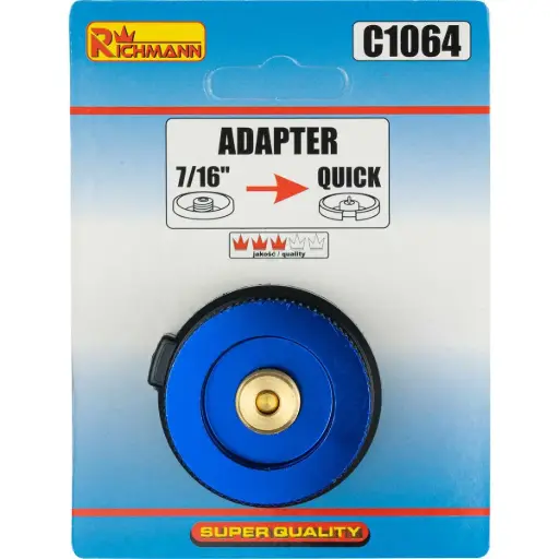 [42-C1064] Adapter EN417 gaasiballoonile 7/16, RICHMANN