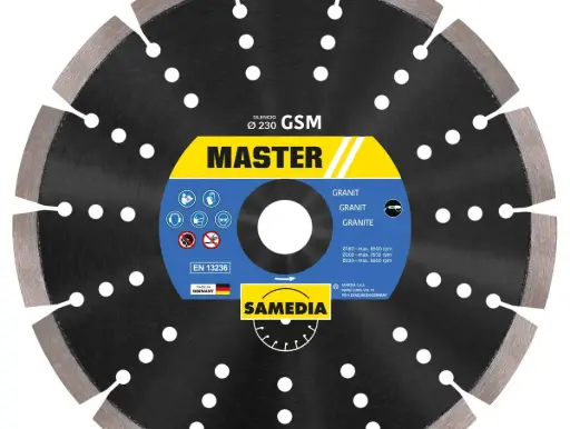 [11/1-311046] Deimantinis pjovimo diskas GSM SILENCIO 400x30/25,4 mm. SAMEDIA 