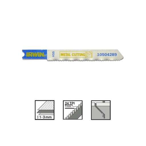 [23-4289] IRWIN Jig saw blades, 5PK U118A