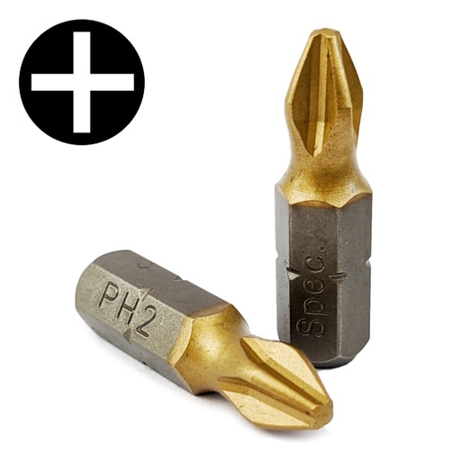 [24/2-031] SPECIALIST+ skrūvgrieža uzgalis TITANIUM PH2