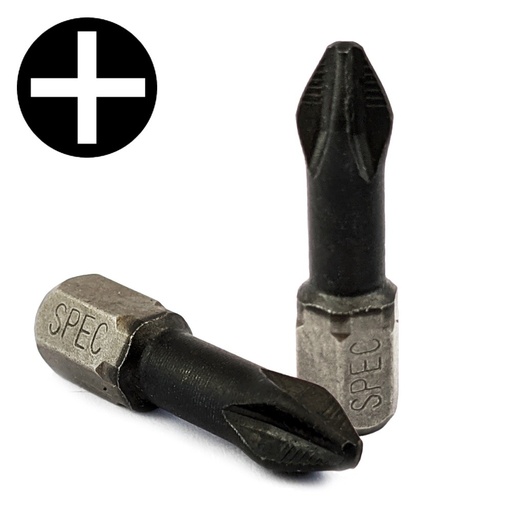 [24/2-8021] SPECIALIST+ kruvikeeraja otsik TITAN CARBON PH2 TORSION, 25 mm