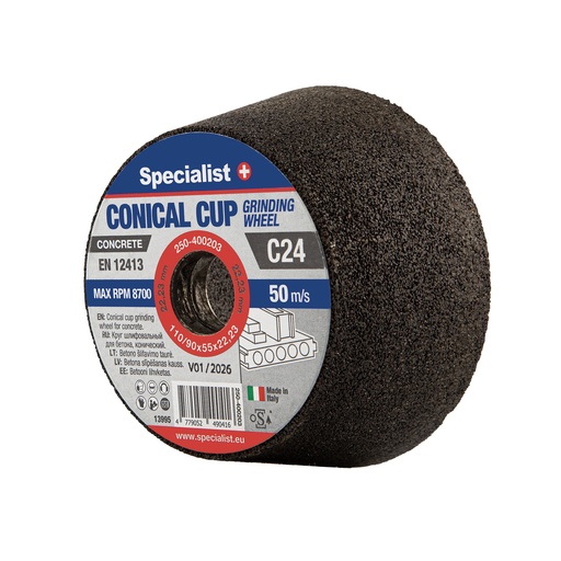 [250-400203] SPECIALIST+ betono šlif. taurė C24, 110/90x55x22.23 mm