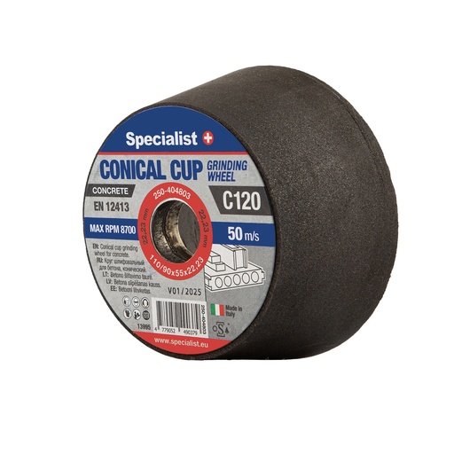 [250-404803] SPECIALIST+ betooni koonuslihv C120, 110/90x55x22,23 mm