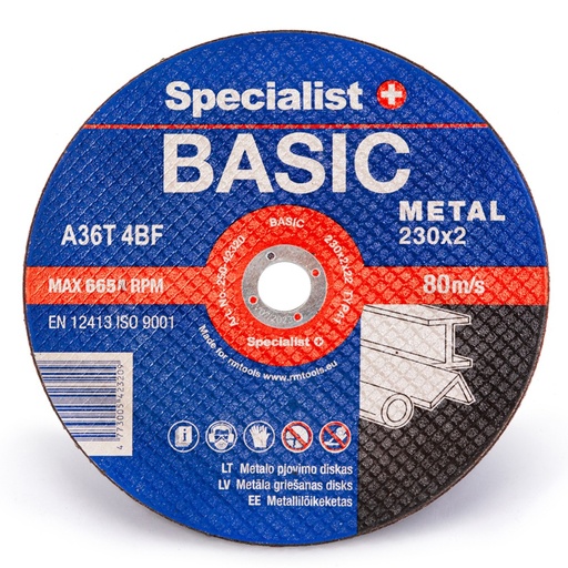 [250-42320] SPECIALIST+ metāla griešanas disks BASIC, 230 x 2 x 22 mm