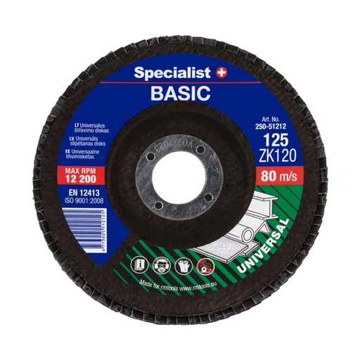 [250-51212] SPECIALIST+ lapelinis šlif. diskas BASIC ZK120, 125 mm