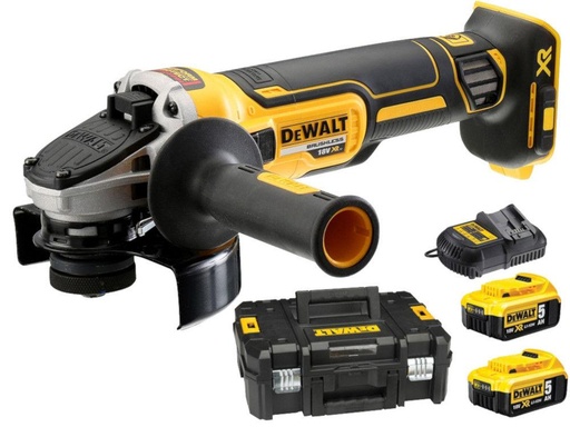 [26/5-405P2QW] Akuga nurgalihvija Dewalt DCG405P2-QW 2x5,0Ah