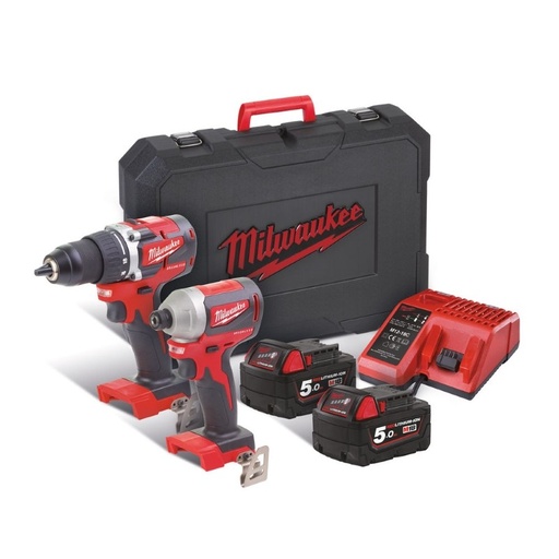 [26/7-64718] Įrankių rinkinys Milwaukee M18 CBLPP2B-502C; 18V 2x5,0Ah