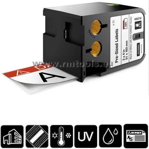 [31-8715] DYMO® XTL™ ohutus-/hoiatussilt "NOTICE", 51 × 102 mm