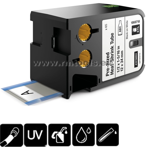 [31-8732] DYMO® XTL™ termokahanevad kaablisildid, 12 × 47mm, 65tk