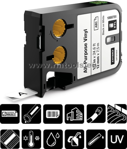 [31-8788] DYMO XTL 1" (24 mm) All-Purpose Vinyl, W