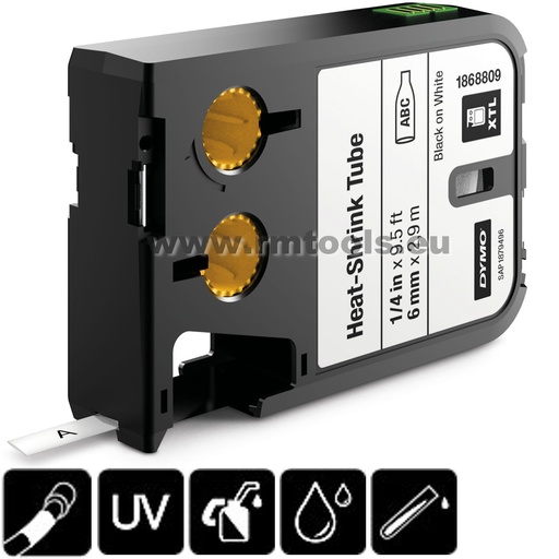 [31-8809] DYMO® XTL™ termokahanevad kaablisildid, 6mm, must/valge