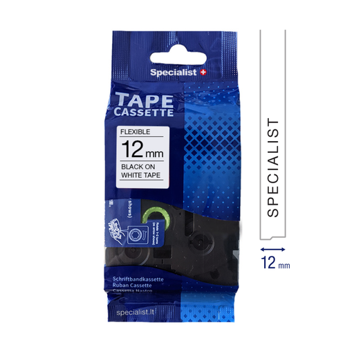 [31/2-FX231] SPECIALIST+ BROTHER comp, 12 mm Flexible B/White