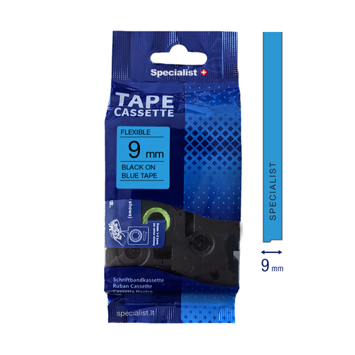 [31/2-FX521] SPECIALIST+ lenta FLEXIBLE komp., 9 mm, melna / zila