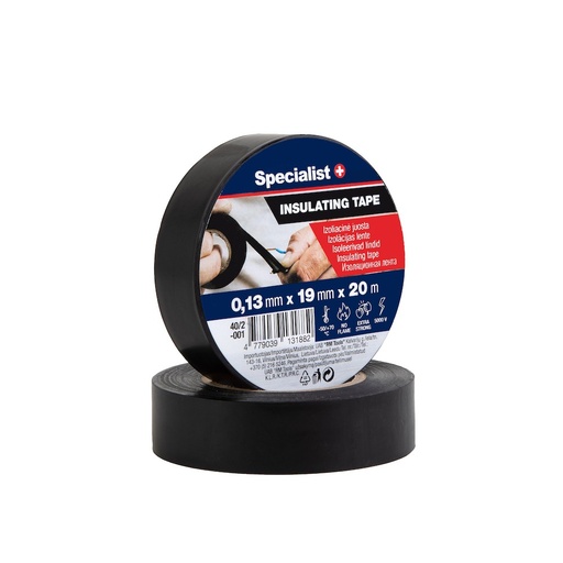 [40/2-001] SPECIALIST+ isolatsioonilint, 0,13 x 19 mm, must, 20 m