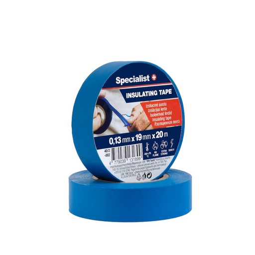 [40/2-002] SPECIALIST+ isolatsioonilint, 0,13 x 19 mm, sinine, 20 m