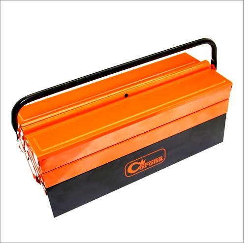 [42-C1262] Tool box, metal, 5 compartments 530mm