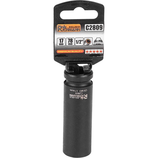 [42-C2803] SINGLE DEEP IMPACT SOCKET 1/2' 11 MM "CORONA"